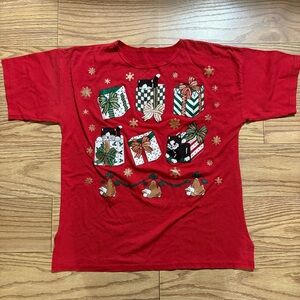 Vintage Cat Christmas Shirt Medium